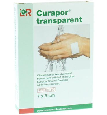 Curapor Transparant 7 x 5cm steriel (5st) 5st