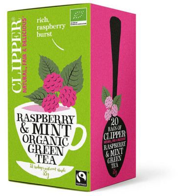 Clipper Framboos mint green tea bio (20st) 20st