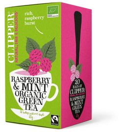 Clipper Clipper Framboos mint green tea bio (20st)