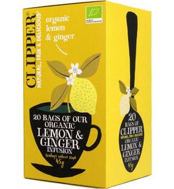 Clipper Clipper Lemon & ginger tea bio (20st)