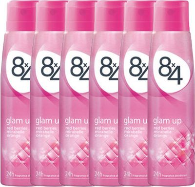 8x4 Deodorant Deospray Glam Up Voordeelverpakking 6x150ml