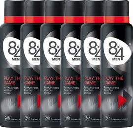 8x4 8x4 Deodorant Deospray Play The Game For Men Voordeelverpakking 8x4 Deodorant Deospray Play The Game For Men