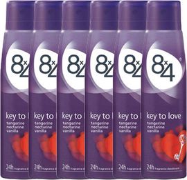 8x4 8x4 Deodorant Deospray Key To Love Voordeelverpakking 8x4 Deodorant Deospray Key To Love