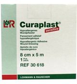 Curaplast Wondpleister sensitive 8cm x 5m (1rol) 1rol