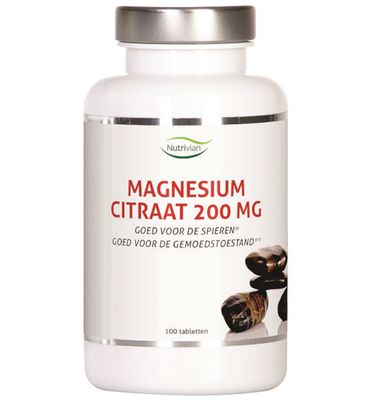 Nutrivian Magnesium citraat 200 mg (100tb) 100tb