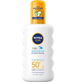 Koopjes Drogisterij Nivea Sun protect & sensitive child spray SPF50 (200ml) aanbieding