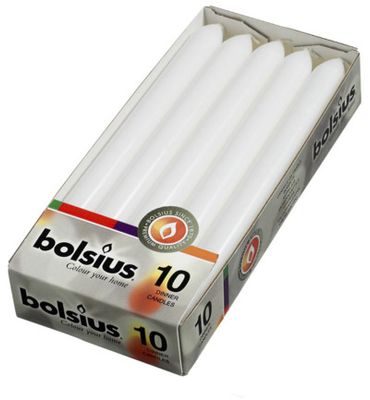 Bolsius Dinerkaars 230/20 wit (10st) 10st