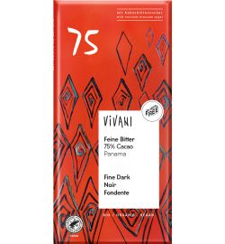 Vivani Vivani Chocolade puur delicaat 75% Panama bio (80g)