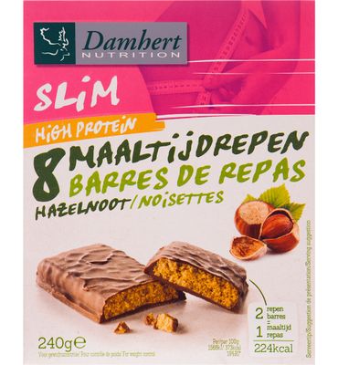 Damhert Afslank proteinereep chocolade hazelnoot (240g) 240g