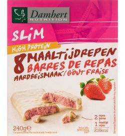 Damhert Damhert Afslank proteinereep witte chocolade & aardbei (240g)