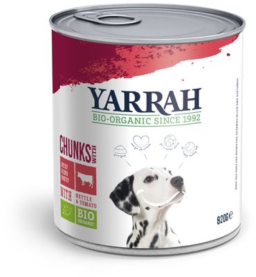 Yarrah Hond brok rund in saus bio (820g) 820g