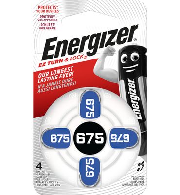 Energizer EZ675 Zinc Air T&L DP4 gehoorapparaat batterijen (4st) 4st