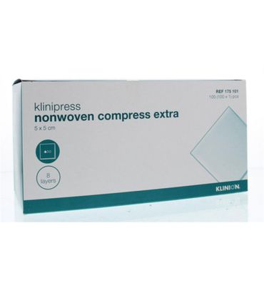 Klinion Non-woven compres 5 x 5cm extra (100st) 100st
