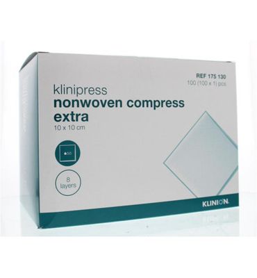 Klinion Non-woven compres 10 x 10cm extra (100st) 100st
