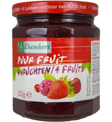 Damhert Puur fruit 4 Vruchten confiture (315g) 315g