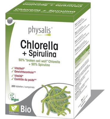 Physalis Chlorella & spirulina bio (200tb) 200tb