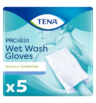 Tena Wetwash glove mild geparfumeerd (5st) 5st