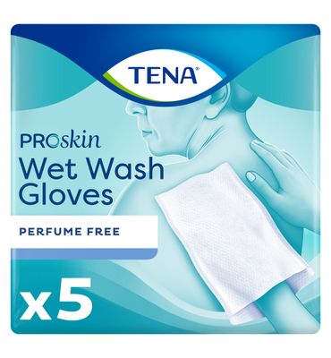 Tena Wet gloves cleans & care lotion no perfume (5st) 5st