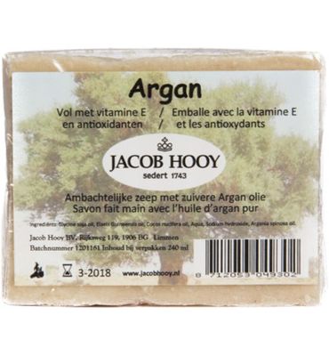 Jacob Hooy Argan zeep niet vloeibaar (240ml) 240ml