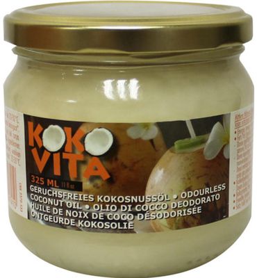 Koko Vita Kokosolie geurloos in glas bio (325ml) 325ml