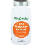 VitOrtho Zink bisglycinaat 15mg en koper 250mcg (60vc) 60vc thumb