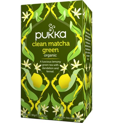Pukka Organic Teas Clean matcha green bio (20st) 20st