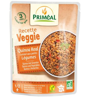 Priméal Recette Veggie Quinoa gekookt met groente bio (220g) 220g