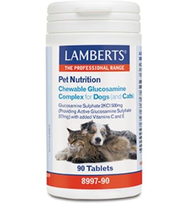 Lamberts Glucosamine kauwtabletten voor hond en kat (90tb) 90tb