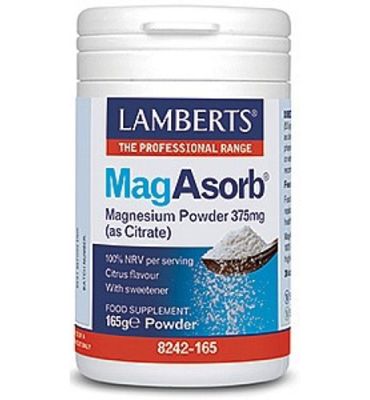 Lamberts MagAsorb (magnesium citraat) poeder 375mg (165g) 165g