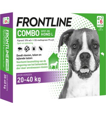 Frontline Combo hond L 20-40kg bestrijding vlo en teek (4+2ST) 4+2ST