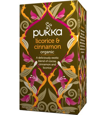 Pukka Organic Teas Licorice & cinnamon thee bio (20st) 20st