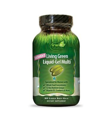 Irwin Naturals Living green liquid gel multi for women (90sft) 90sft