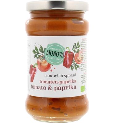 Bionova Sandwichspread tomaat/paprika bio (280g) 280g