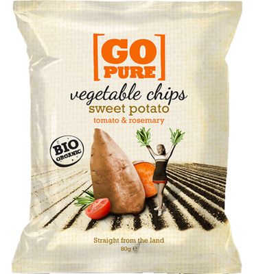 Go Pure Chips sweet potato tomato & rosemary bio (80g) 80g