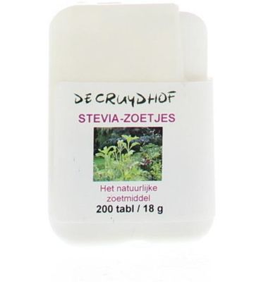 De Cruydhof Stevia extract zoetjes dispenser (200tb) 200tb