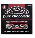 Eat Natural Pure chocolade cranberry macadamia 45 gram (3x45g) 3x45g thumb