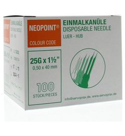 Neopoint Neopoint Injectienaald steriel 0.5 x 40 (100st)