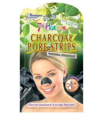 Montagne Jeunesse 7th Heaven gezichtsmasker charcoal pore strips (3st) 3st