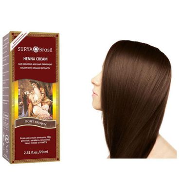Surya Brasil Henna haarverf creme licht bruin (70ml) 70ml