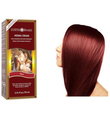 Surya Brasil Henna haarverf creme rood (70ml) 70ml