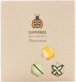 Superbee Superbee Beeswraps beginnerset duurzame folie (1set)