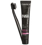 Curaprox Black is white tandpasta whiten + tandenb ultr sft (1set) 1set thumb