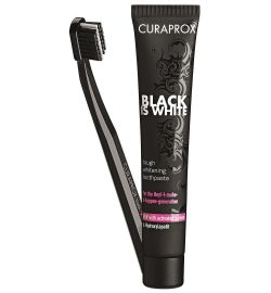 Curaprox Curaprox Black is white tandpasta whiten + tandenb ultr sft (1set)