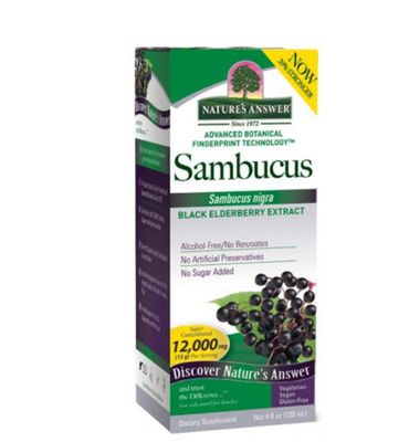 Natures Answer Sambucus vlierbessen extract alcoholvrij (120ml) 120ml