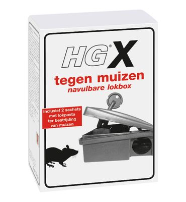 HG X lokbox tegen muizen & navulling (1set) 1set