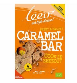 Leev Leev Cookiebar karamel & zeezout bio (140g)