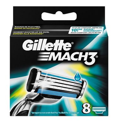 Gillette Mach3 base mesjes (8ST) 8ST
