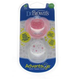 Dr Brown's Dr Brown's Fopspeen advantage 0-6 maand roze (2st)