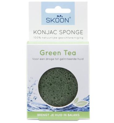 Skoon Konjac spons green tea bio (1st) 1st