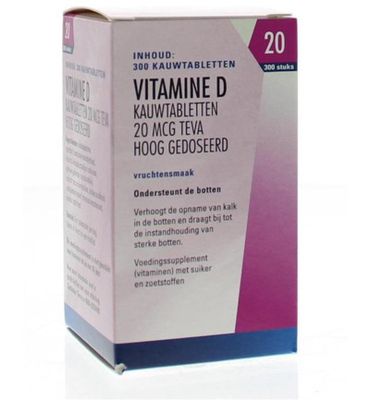 Teva Vitamine D 20 mcg 800IE (300tb) 300tb